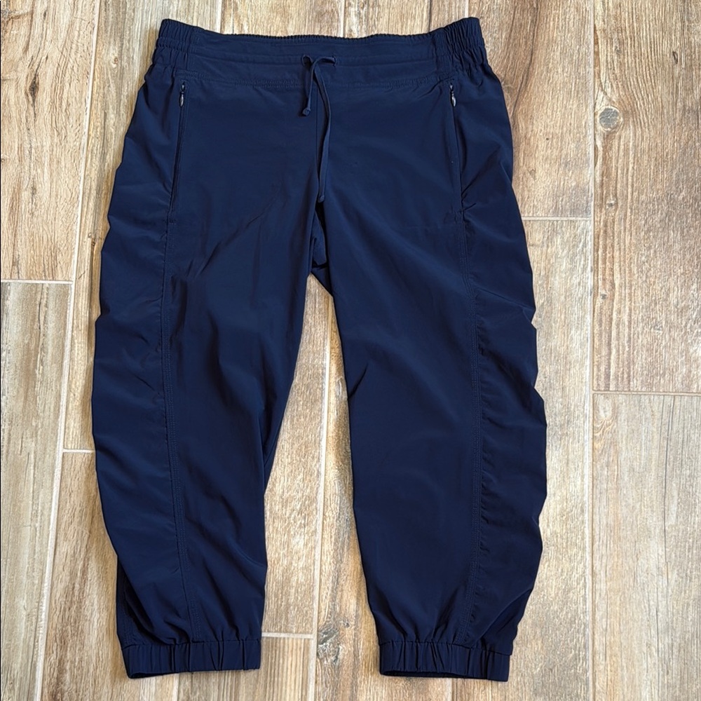 Athleta Blue Cropped Ankle Pants Relaxed Fit - EC